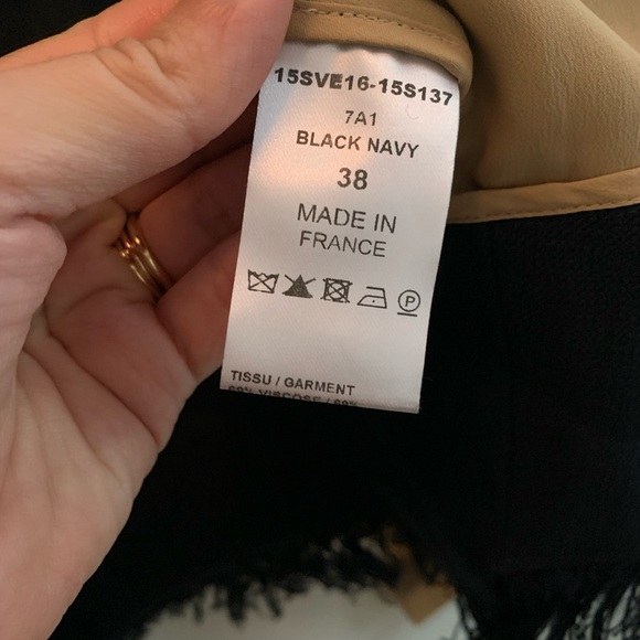 Chloe fringe jacket navy/black fringe size FR 38 - Picture 5 of 5